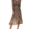 Sadie Floral Chiffon Ruffle Dress-Floral
