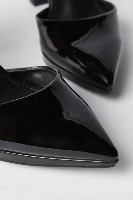 Sadie Platform Pointed High Block Heel Court Shoes