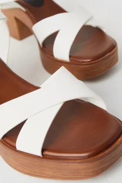Sansa Cross Strap Block Heeled Sandals