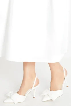 Saraya Bridal Bow Sling Back High Heeled Court Shoes