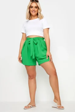 Satin Belted Shorts