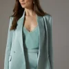 Satin Double Breasted Blazer