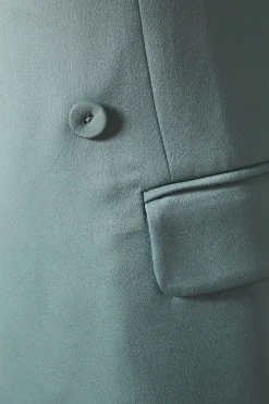 Satin Double Breasted Blazer