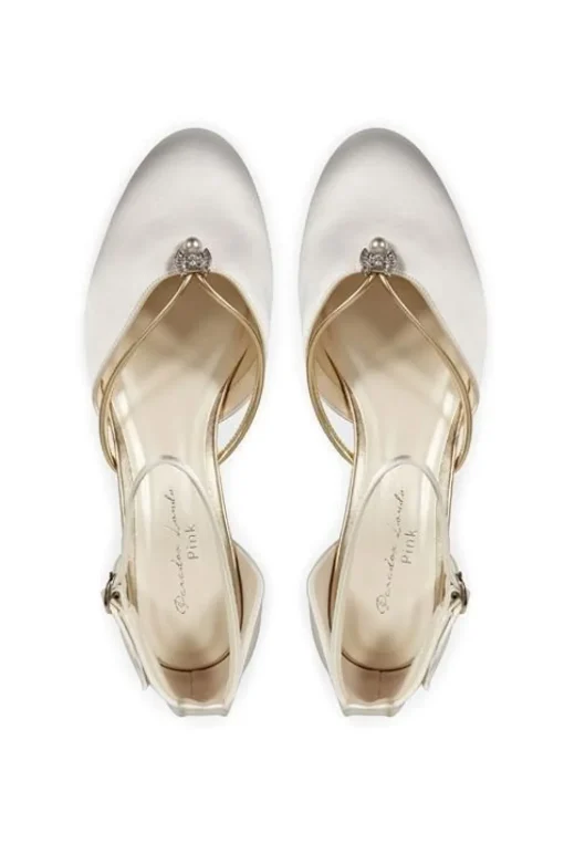 Satin 'Aliya' Two Part Vintage Shoe