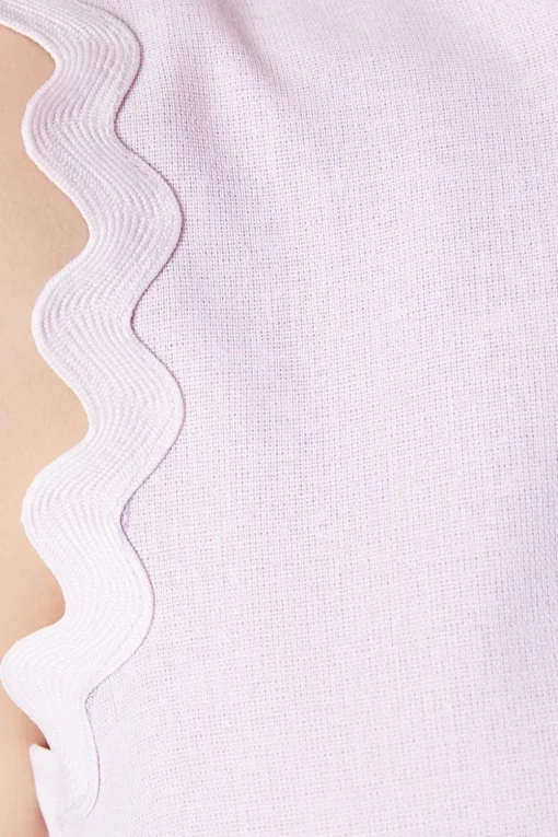 Scallop Edge Mini Shift Dress