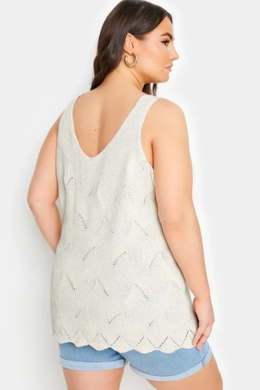 Scallop Hem Knitted Vest Top