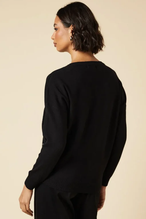 Sequin Bow Christmas Crew Neck Jumper