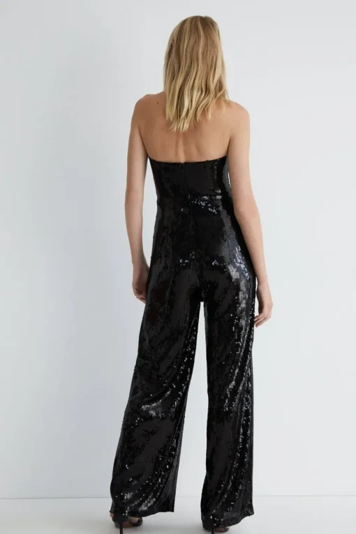 Sequin Sweetheart Bandeau Jumpsuit