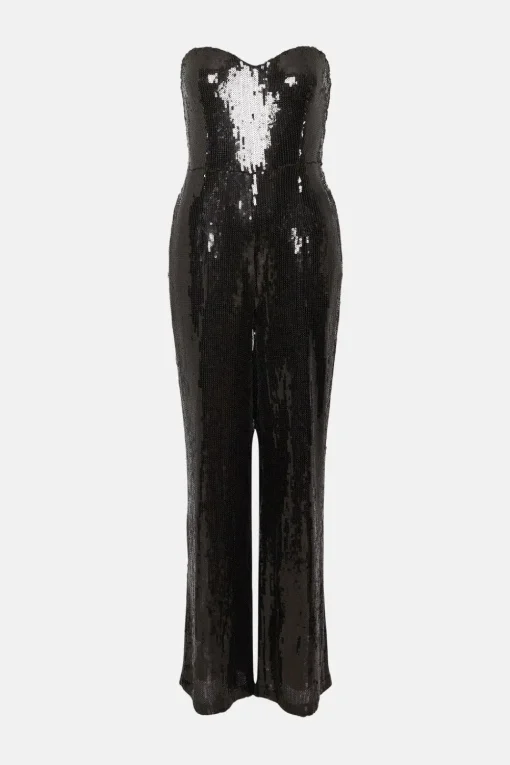 Sequin Sweetheart Bandeau Jumpsuit
