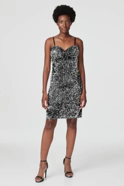 Sequinned Cami Slip Dress