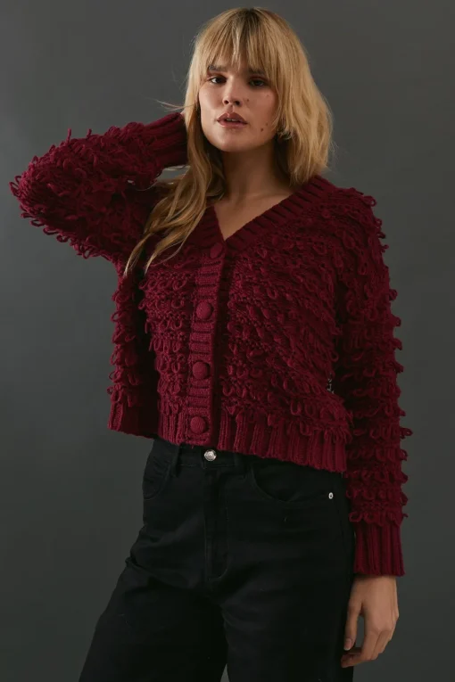 Shaggy Button Down Cardigan