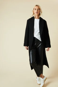 Shawl Collar Midi Coat