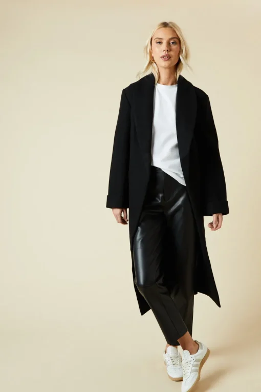 Shawl Collar Midi Coat