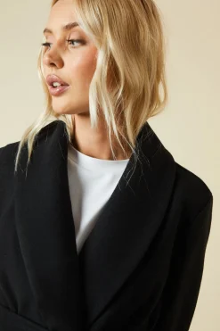 Shawl Collar Midi Coat