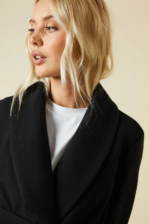 Shawl Collar Midi Coat