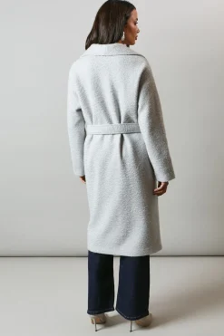 Shawl Collar Patch Pocket Belted Coat