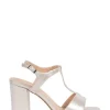 Shimmer 'Emmie' Wide Fit High Block Heel Sandals