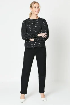 Shirred Cuff Blouse