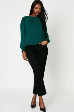 Shirred Cuff Blouse