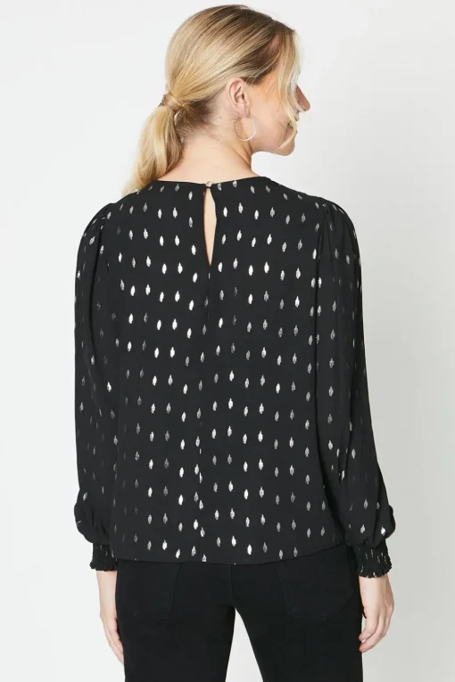 Shirred Cuff Blouse