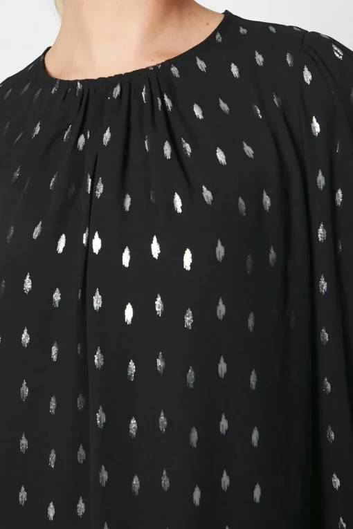 Shirred Cuff Blouse