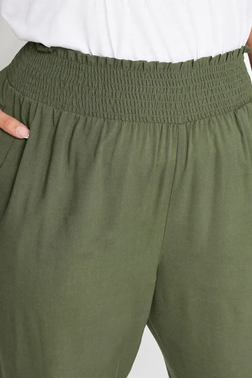 Shirred Harem Trousers
