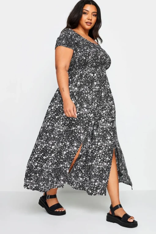 Shirred Maxi Dress