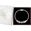 Silver Heart Pink Magnetic Bracelet - Gift Boxed