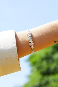 Silver Heart Pink Magnetic Bracelet - Gift Boxed