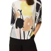 Silvie Floral And Stripe Print Top-Floral