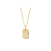 Simply Silver Gold Plated Sterling Silver 925 Tag Necklace