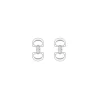 Simply Silver Sterling Silver 925 Polished and Cubic Zirconia Snaffle Drop Earrings