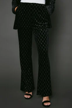 Single Breasted Embellished Velvet Blazer