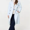 Slim Knee Length Tie Waist Trench Coat