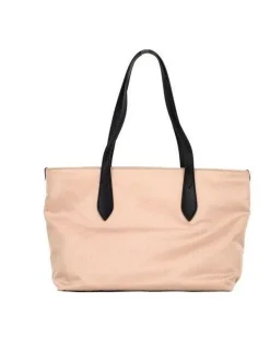 Small TB Bag Beige Canvas Tote