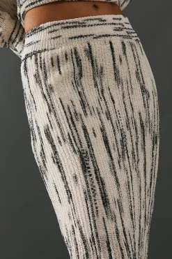 Space Dye Knitted Midaxi Skirt