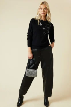 Sparkle Star Shoulder Christmas Jumper