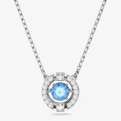 Sparkling Blue Dancing Crystal Necklace 5279425