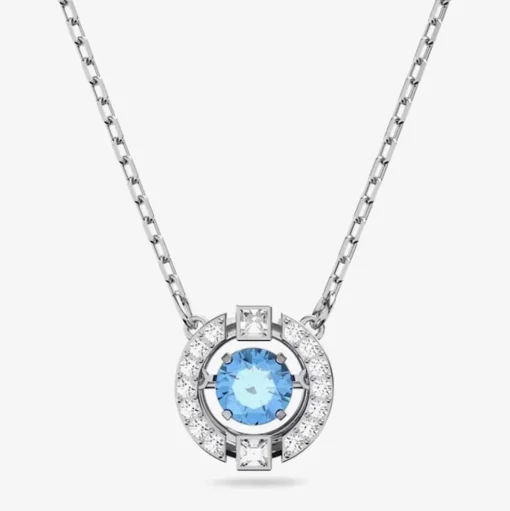 Sparkling Blue Dancing Crystal Necklace 5279425