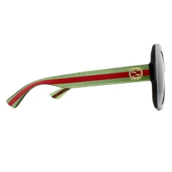 Square Black Green Glitter and Red Green Sunglasses GG0036SN