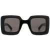 Square Black Grey Sunglasses