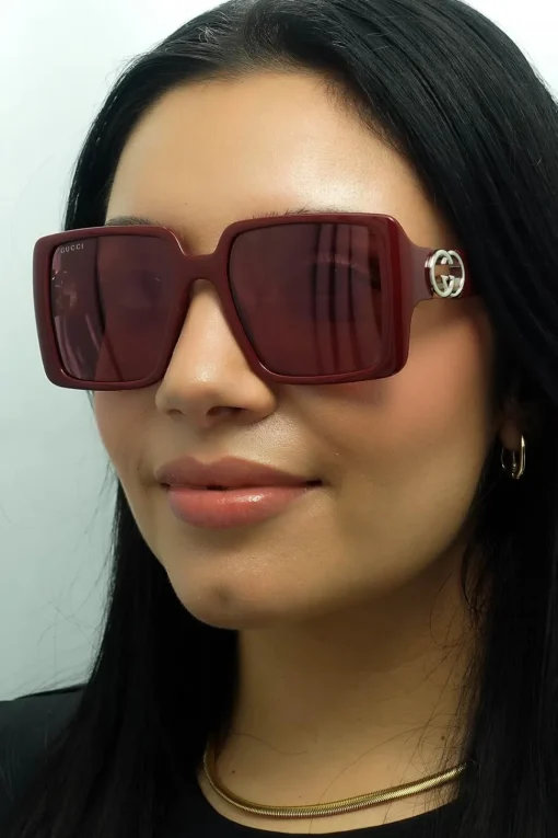 Square Black with Gold Dusky Pink w Logo Mirror Photochromic GG1692S