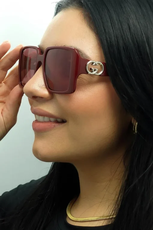 Square Black with Gold Dusky Pink w Logo Mirror Photochromic GG1692S