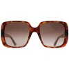 Square Dark Havana Brown Gradient GG0632S