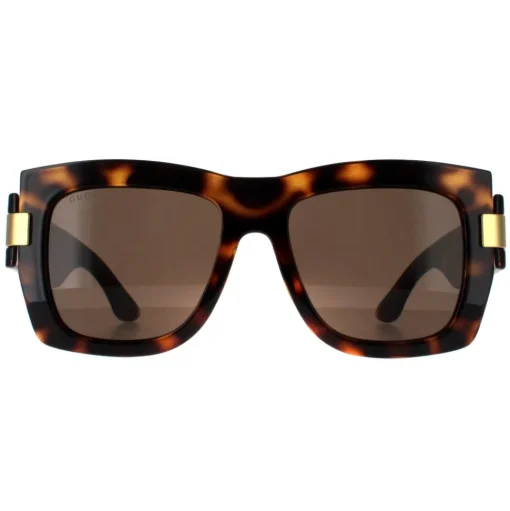 Square Dark Havana with Gold Brown GG1688S