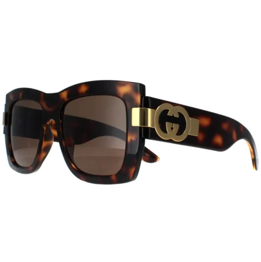 Square Dark Havana with Gold Brown GG1688S