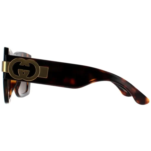 Square Dark Havana with Gold Brown GG1688S