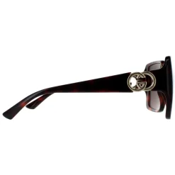 Square Dark Havana with Gold Dark Brown GG1692S
