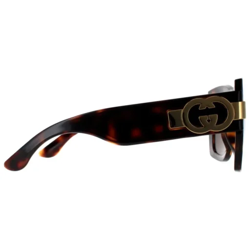 Square Dark Havana with Gold Brown GG1688S