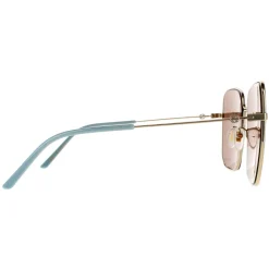 Square Gold Brown Sunglasses